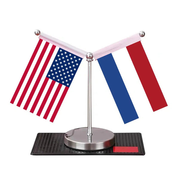 USA United Kingdom Desk Flag - Custom Table Flags (Mini)