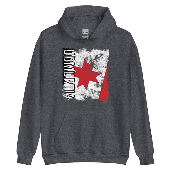 Udmurtia Flag - Distressed Flag Hoodie