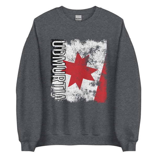 Udmurtia Flag - Distressed Flag Sweatshirt