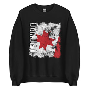 Udmurtia Flag - Distressed Flag Sweatshirt