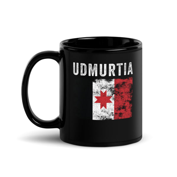 Udmurtia Flag Distressed - Udmurt Flag Mug