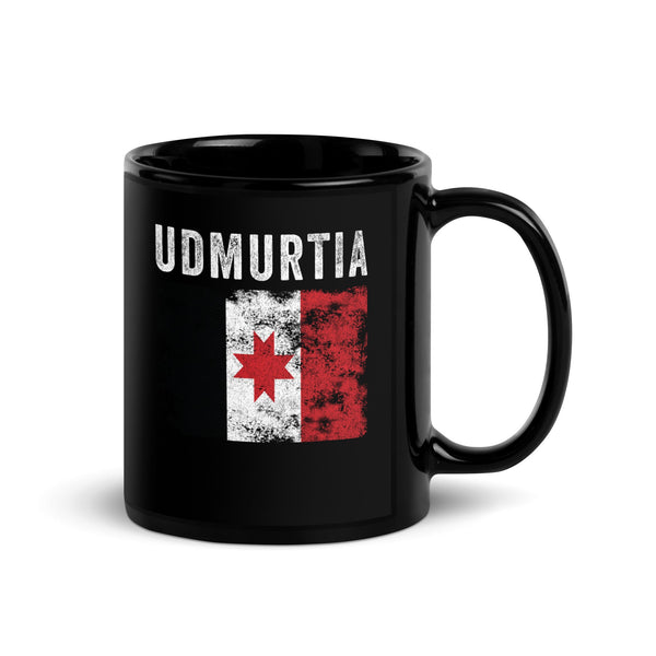 Udmurtia Flag Distressed - Udmurt Flag Mug