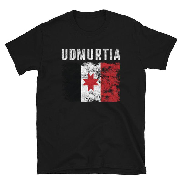 Udmurtia Flag Distressed - Udmurt Flag T-Shirt