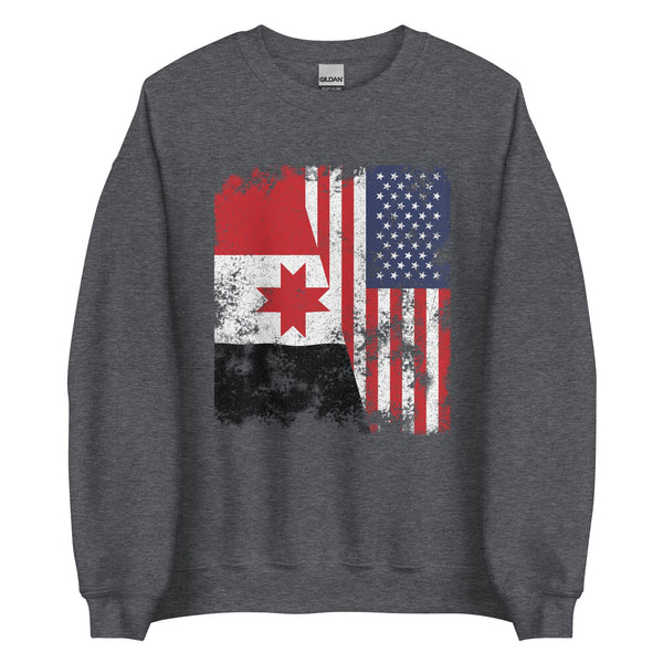 Udmurtia USA Flag - Half American Sweatshirt