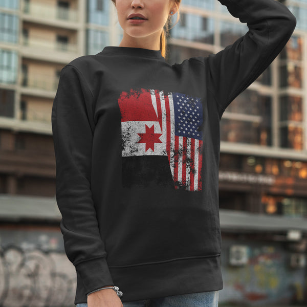Udmurtia USA Flag - Half American Sweatshirt