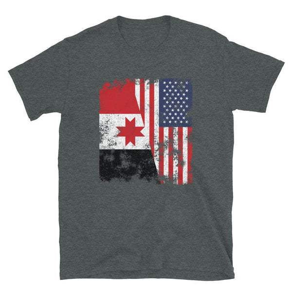 Udmurtia USA Flag - Half American T-Shirt