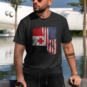 Udmurtia USA Flag - Half American T-Shirt