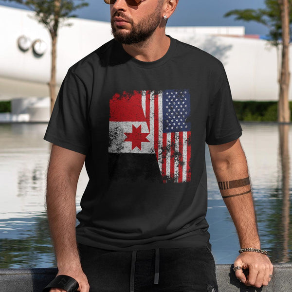 Udmurtia USA Flag - Half American T-Shirt