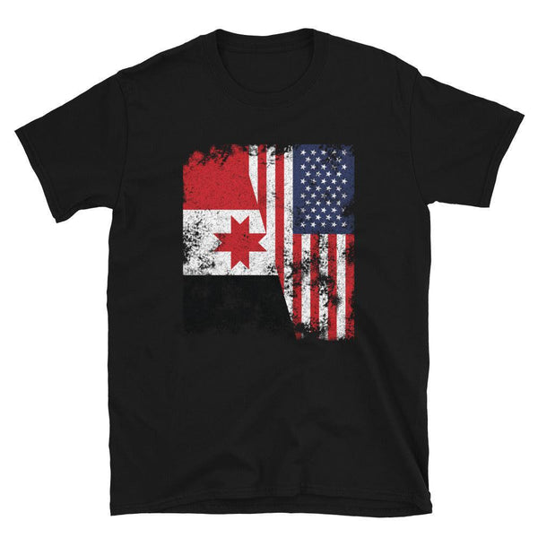 Udmurtia USA Flag - Half American T-Shirt