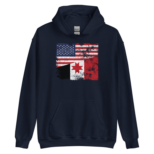 Udmurtia USA Flag Hoodie