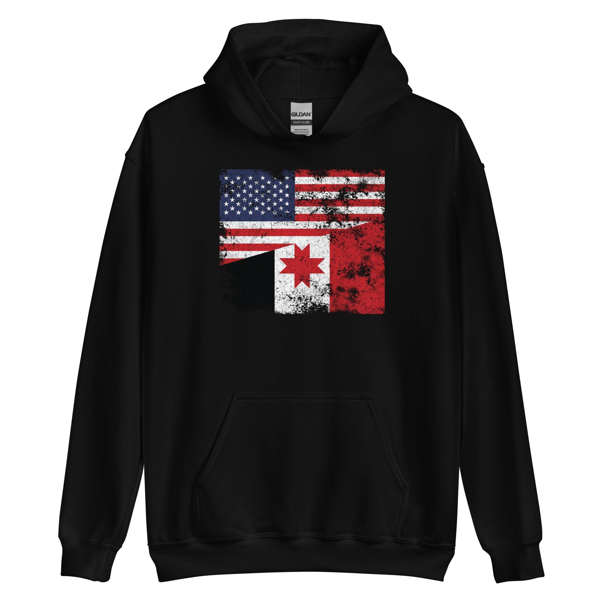 Udmurtia USA Flag Hoodie