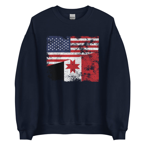 Udmurtia USA Flag Sweatshirt