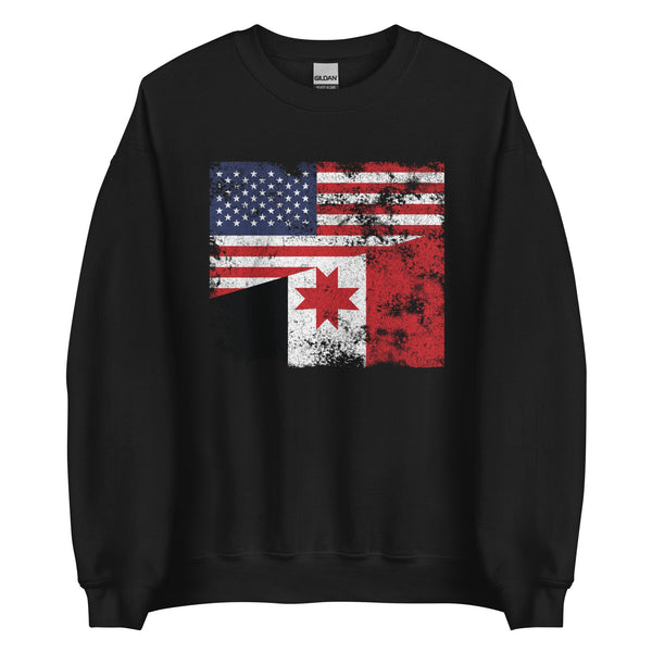 Udmurtia USA Flag Sweatshirt