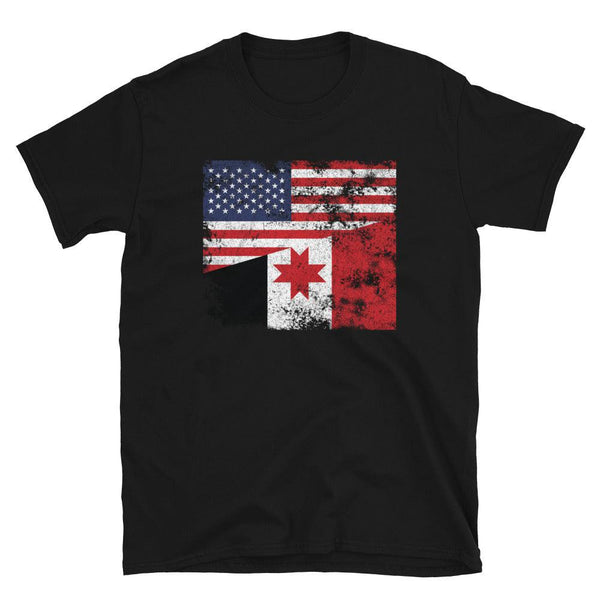 Udmurtia USA Flag T-Shirt