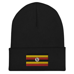 Uganda Flag Beanie - Embroidered Winter Hat