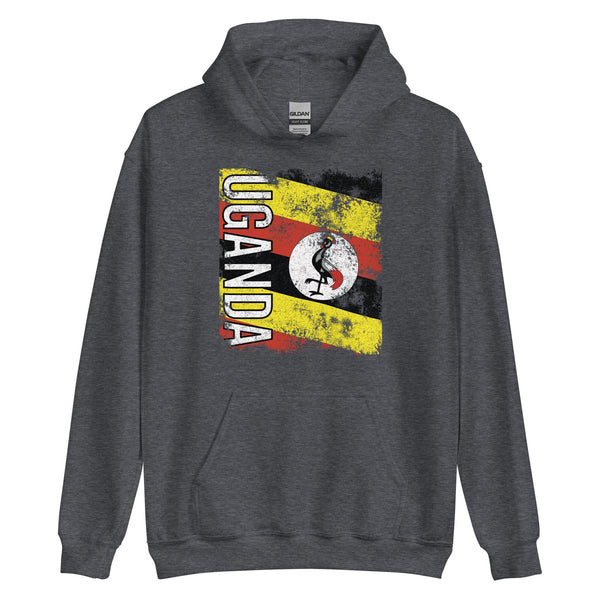 Uganda Flag - Distressed Flag Hoodie