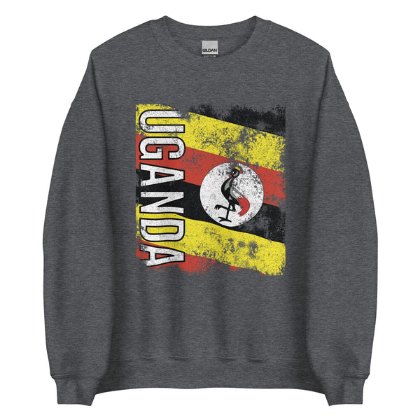 Uganda Flag - Distressed Flag Sweatshirt