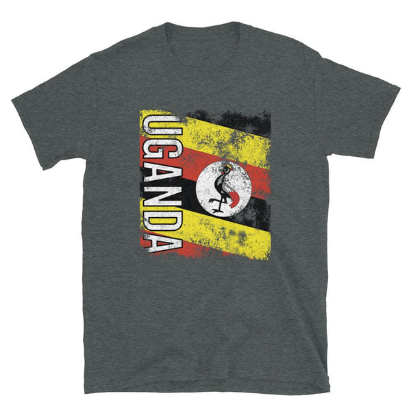 Uganda Flag Distressed T-Shirt