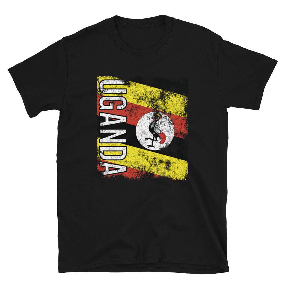 Uganda Flag Distressed T-Shirt