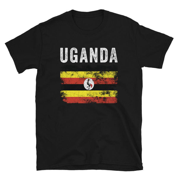Uganda Flag Distressed - Ugandan Flag T-Shirt