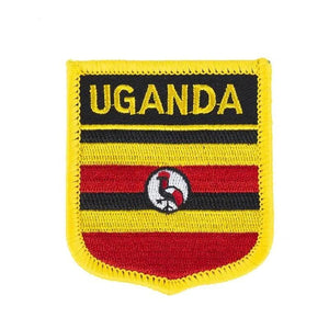 Miếng dán cờ Uganda - May trên/Ủi trên miếng vá