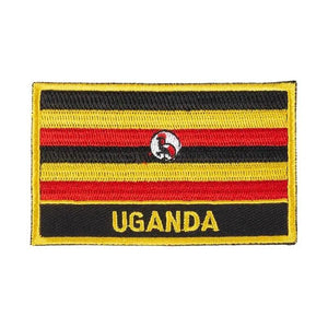 Miếng dán cờ Uganda - May trên/Ủi trên miếng vá