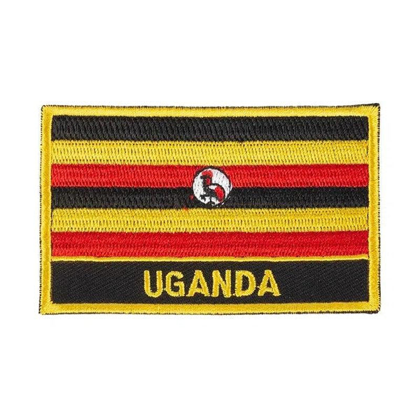 Miếng dán cờ Uganda - May trên/Ủi trên miếng vá