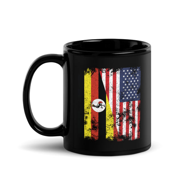 Uganda USA Flag - Half American Mug