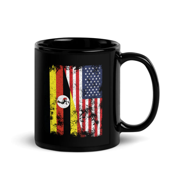 Uganda USA Flag - Half American Mug