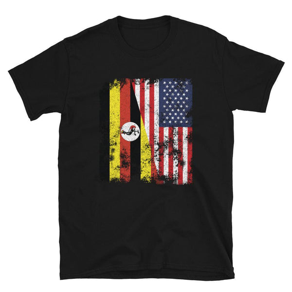 Uganda USA Flag - Half American T-Shirt