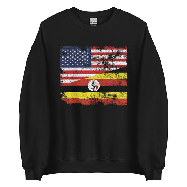 Uganda USA Flag Sweatshirt