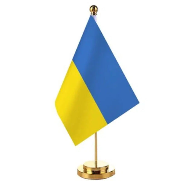 Ukraine Desk Flag - Small Office Table Flag