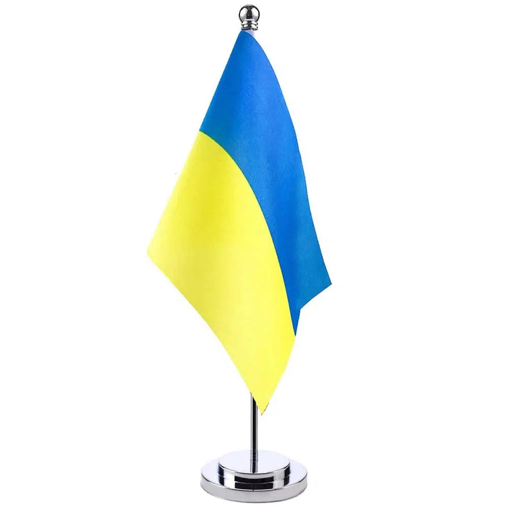 Ukraine Desk Flag - Small Office Table Flag