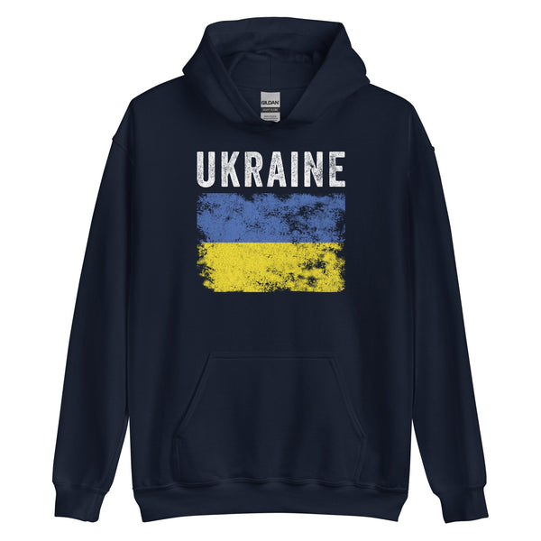 Ukraine Flag Distressed - Ukrainian Flag Hoodie
