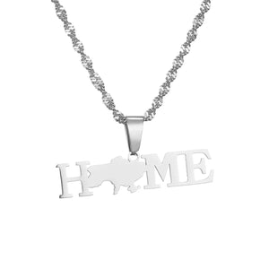 Ukraine Flag Map Necklace & Earrings Collection