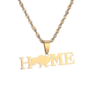 Ukraine Flag Map Necklace & Earrings Collection