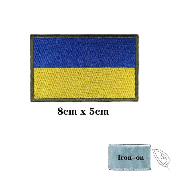 Ukraine Flag Patch - Iron On/Hook & Loop Patch