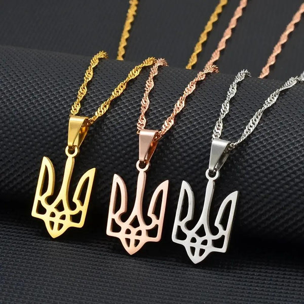 Ukraine Flag Pendant Necklace