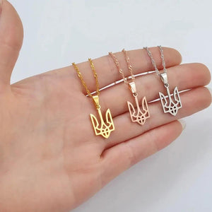 Ukraine Flag Pendant Necklace