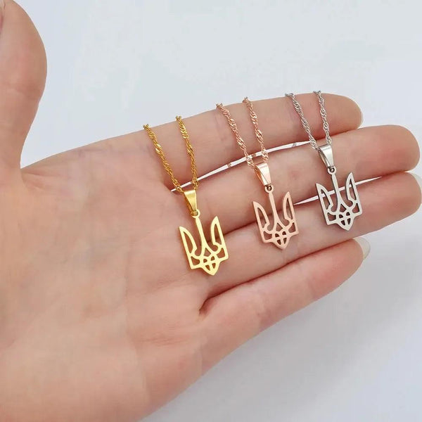 Ukraine Flag Pendant Necklace