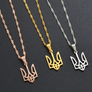 Ukraine Flag Pendant Necklace