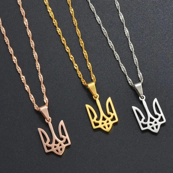 Ukraine Flag Pendant Necklace