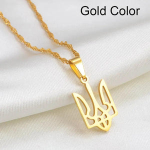 Ukraine Flag Pendant Necklace