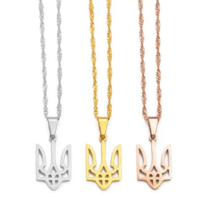 Ukraine Flag Pendant Necklace