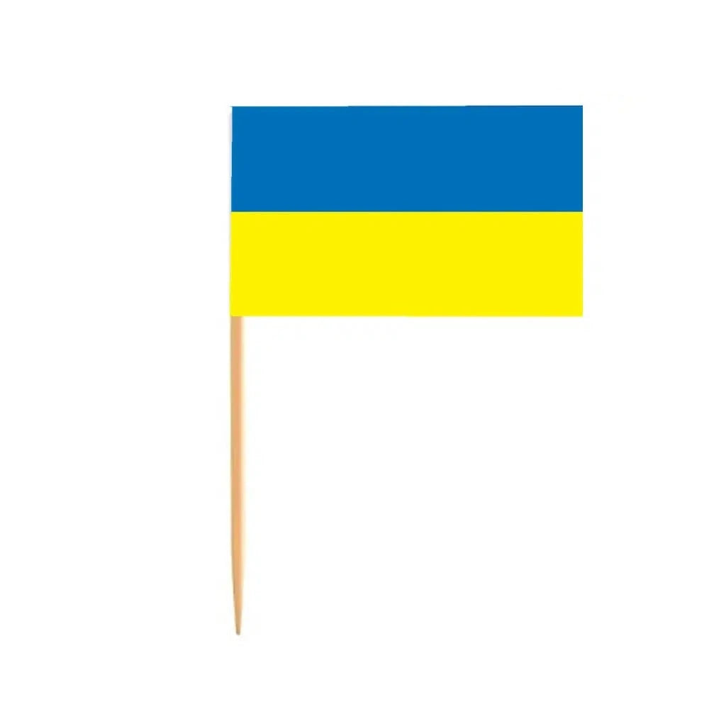 Ukraine Flag Toothpicks - Cupcake Toppers (100Pcs)