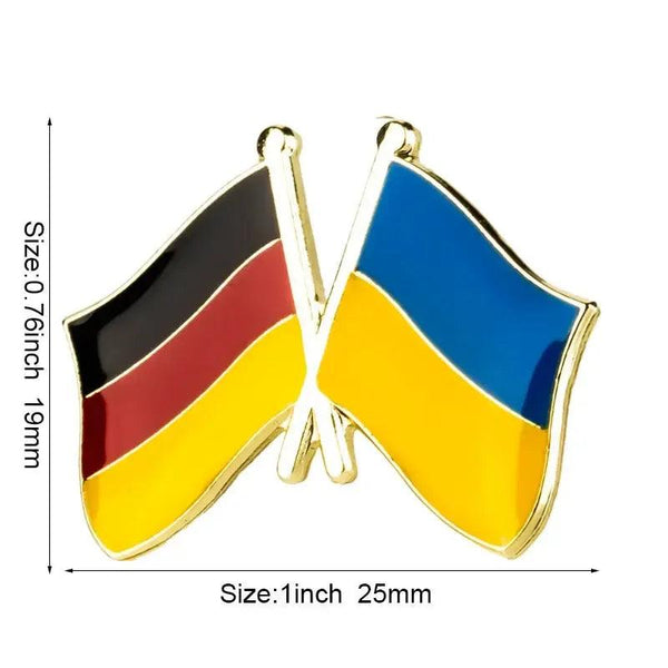 Ukraine Friendship Flag Lapel Pin Collection - Enamel Pin Flag