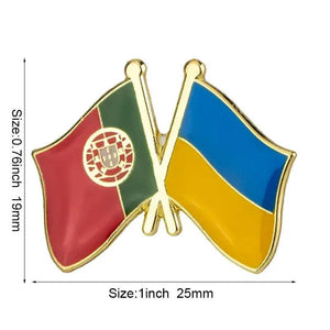 Ukraine Friendship Flag Lapel Pin Collection - Enamel Pin Flag