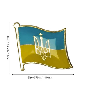 Ukraine Friendship Flag Lapel Pin Collection - Enamel Pin Flag
