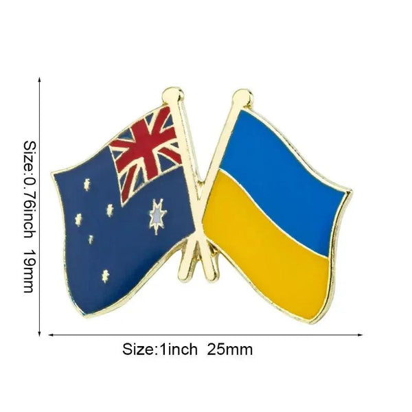 Ukraine Friendship Flag Lapel Pin Collection - Enamel Pin Flag