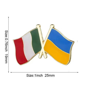 Ukraine Friendship Flag Lapel Pin Collection - Enamel Pin Flag
